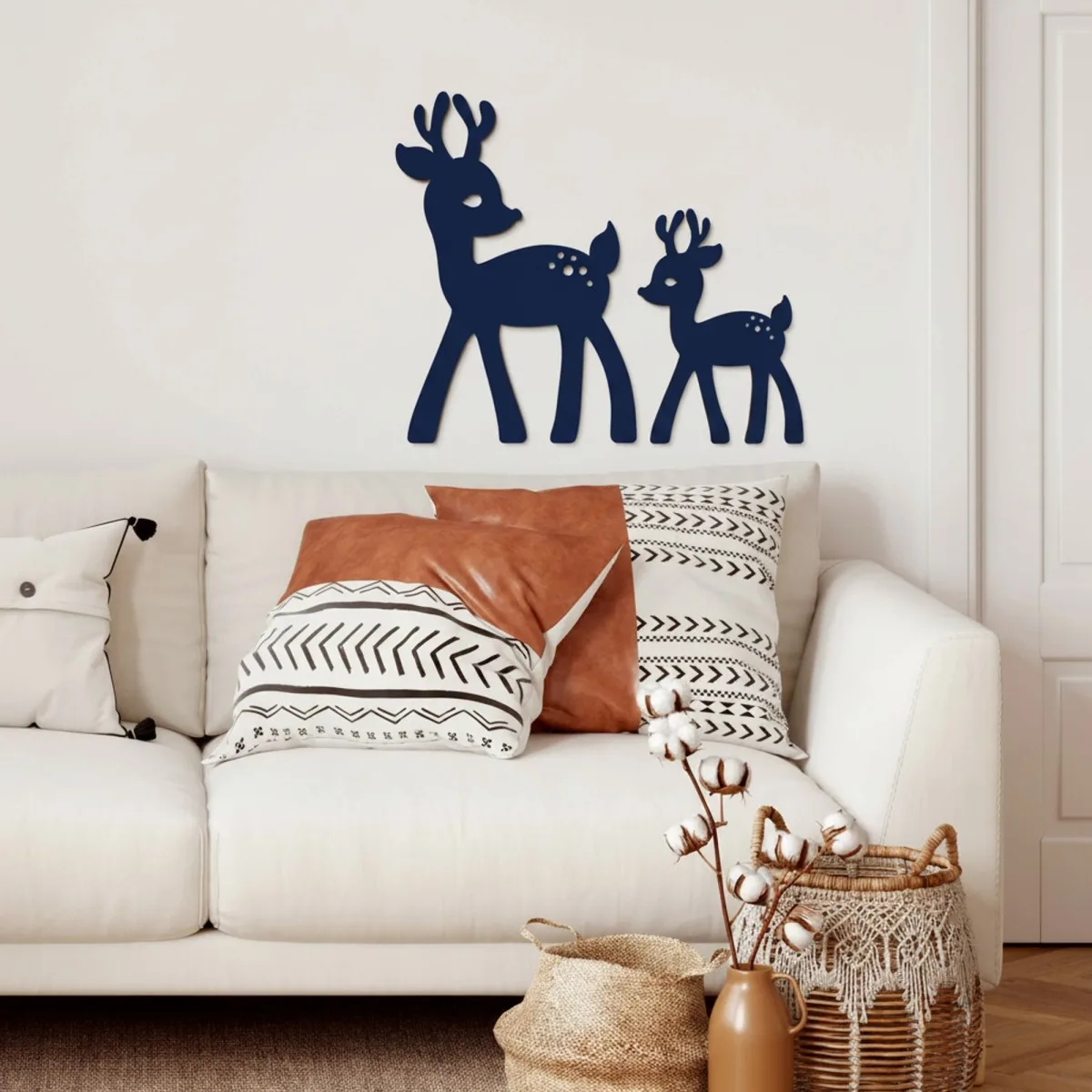 Wooden Fawn Wall Decor - Birch Plywood Animal Silhouette | Nursery & Living Room