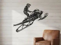 Snowmobile Rider Wall Art