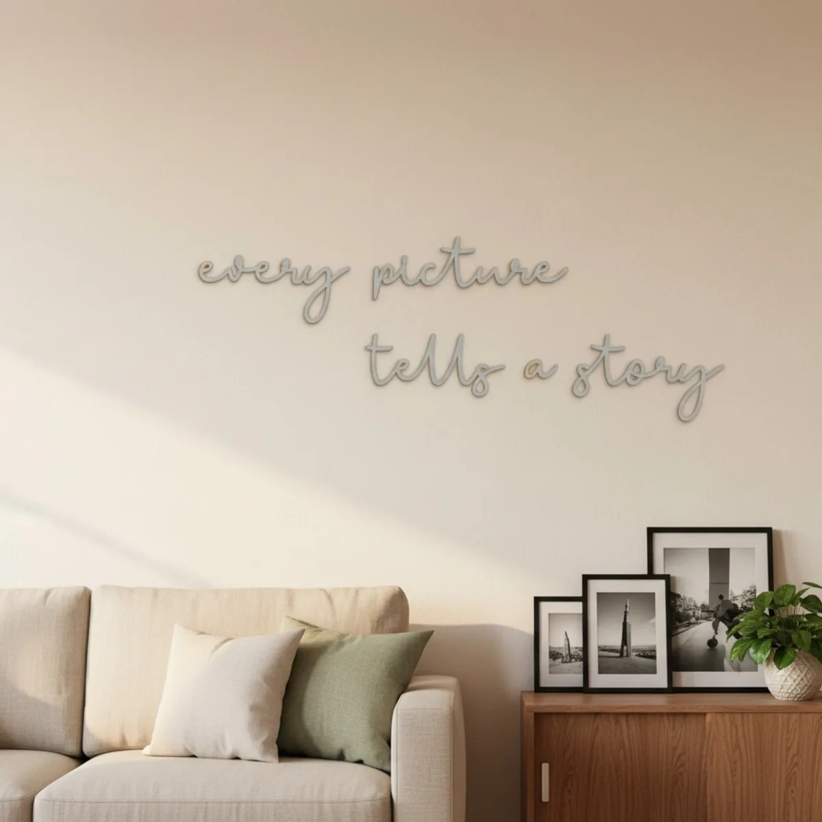Birch Plywood Quote “Every Picture Tells a Story”