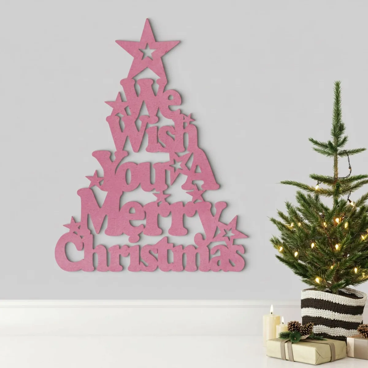We Wish You a Merry Christmas – Birch Plywood Wall Decor