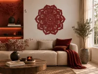 Carved plywood mandala