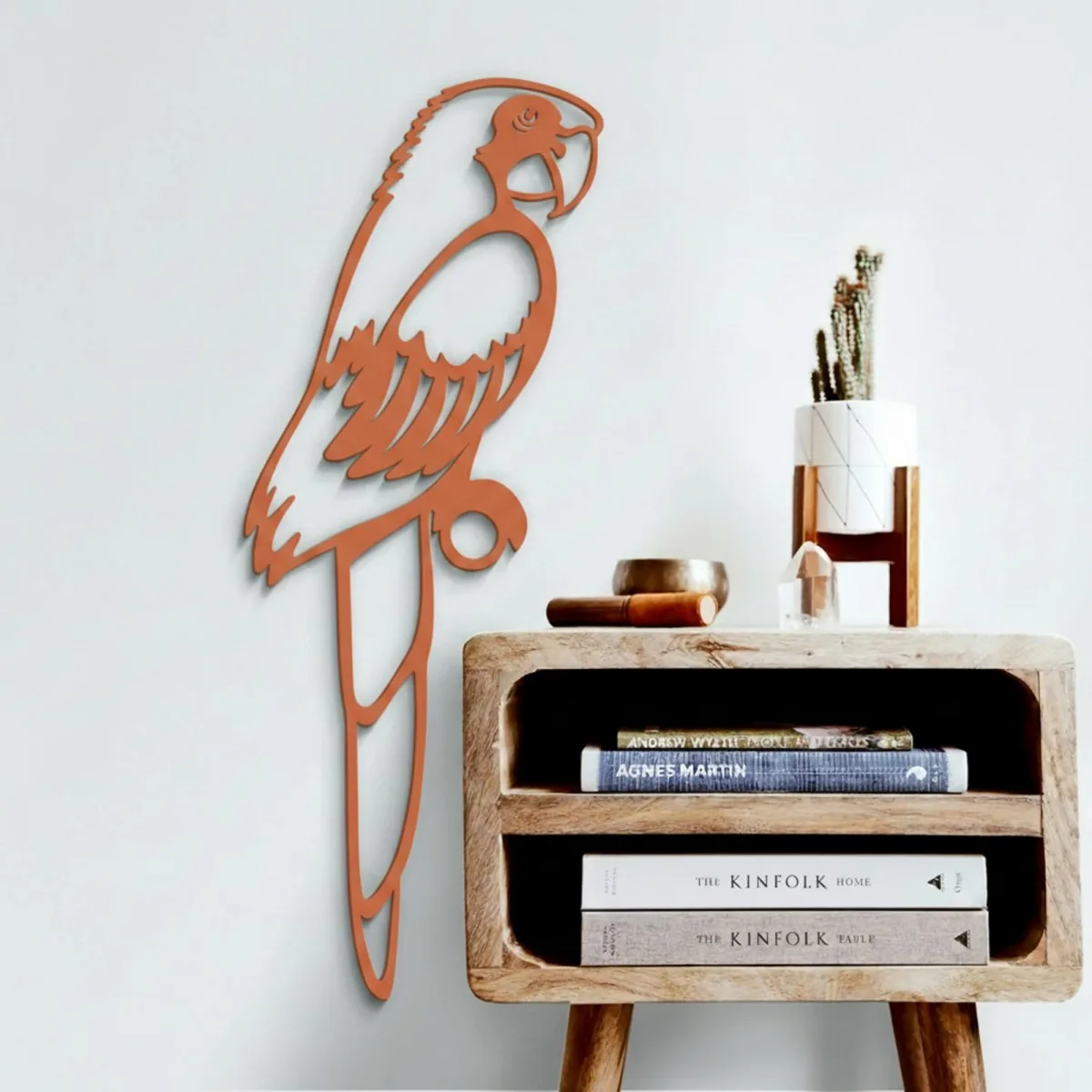 Parrot Wall Decor – Openwork Laser-Cut Birch Plywood