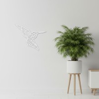 Colibri Origami – Décoration murale en contreplaqué de bouleau