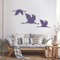 Flight of Cranes Wall Decor Set of 3 – Birch Plywood