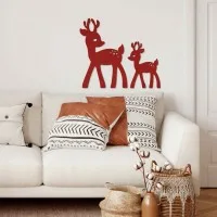 Wooden Fawn Wall Decor - Birch Plywood Animal Silhouette | Nursery & Living Room