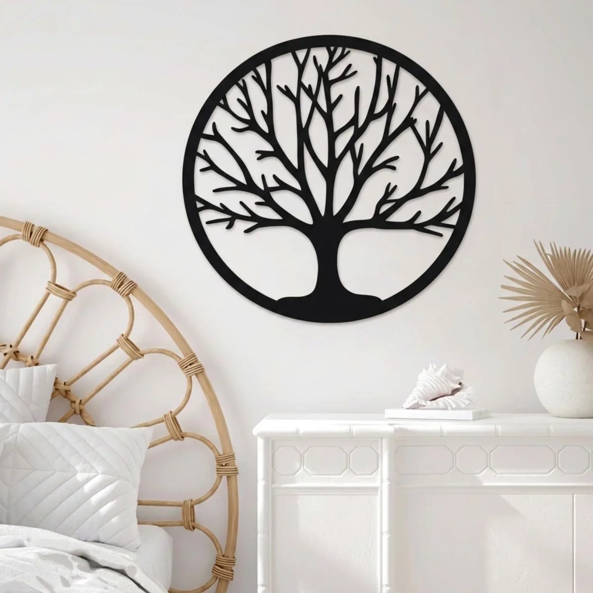 Tree of Life Wall Decor – Laser-Cut Birch Plywood, Ø 40 cm