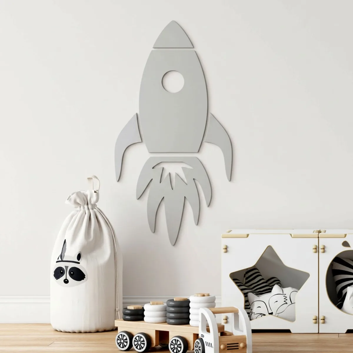 Birch Plywood Wall Decor - XXL Rocket