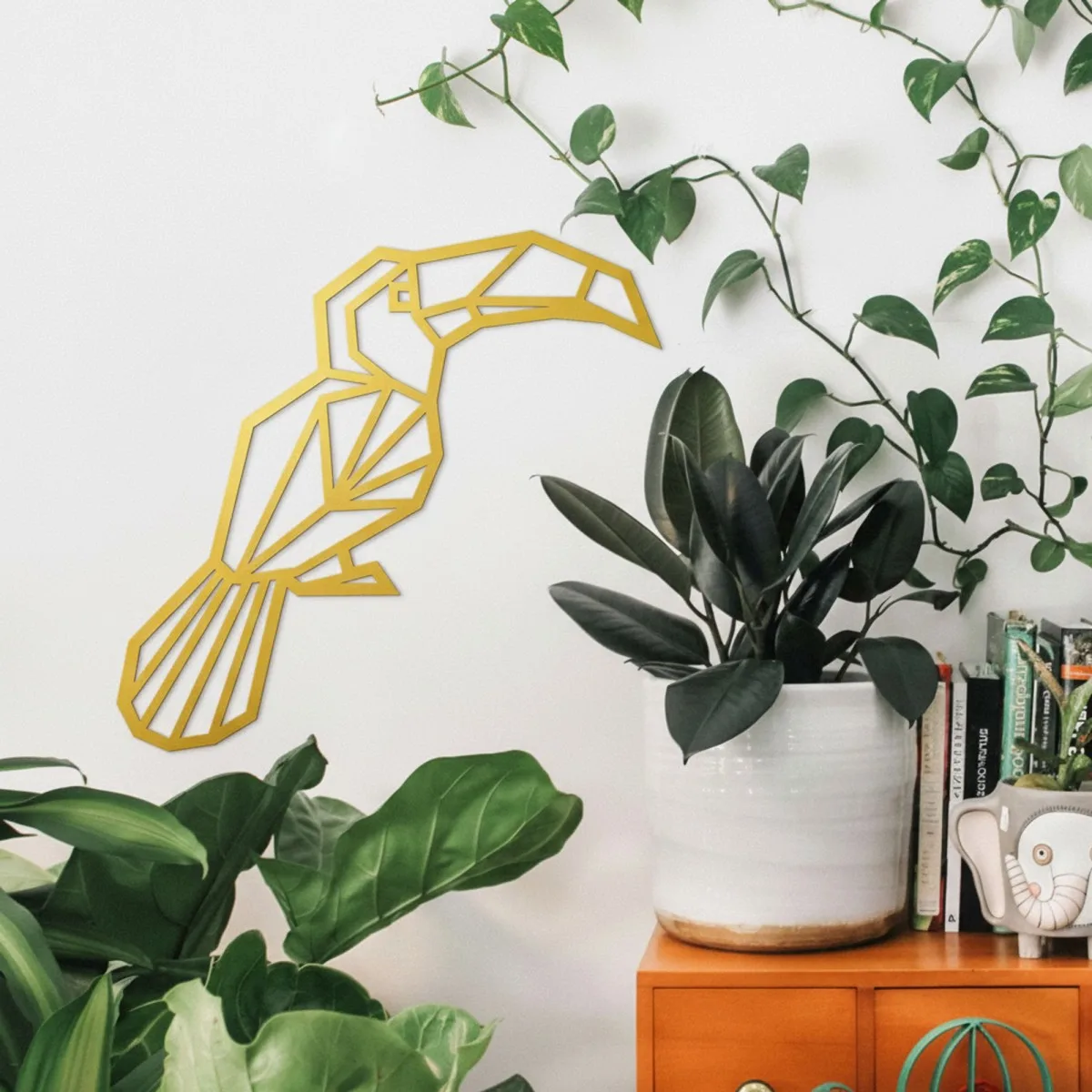 Multiplex wanddecoratie – Origami toekan
