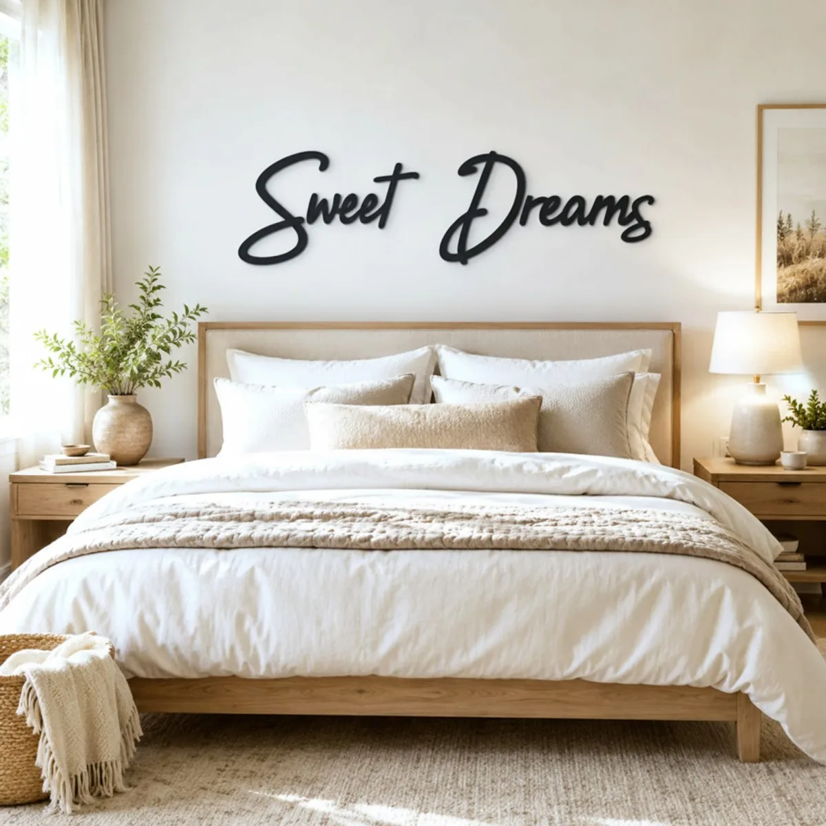 Wandbuchstaben aus Holz – Birken-Sperrholz – „Sweet Dreams“