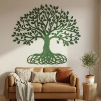 Set de décoration murale en contreplaqué « Arbre de vie » XXL (19 pièces)