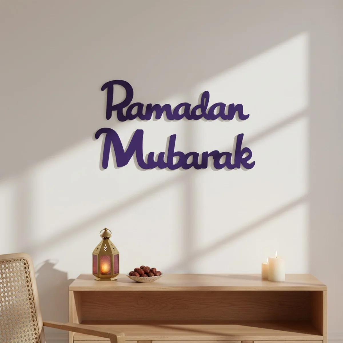 Ramadan Mubarak – Birch Plywood Wall Decor