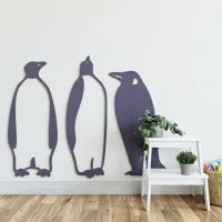 Décoration en bois - Pingouin (3 pièces) - Contreplaqué de bouleau