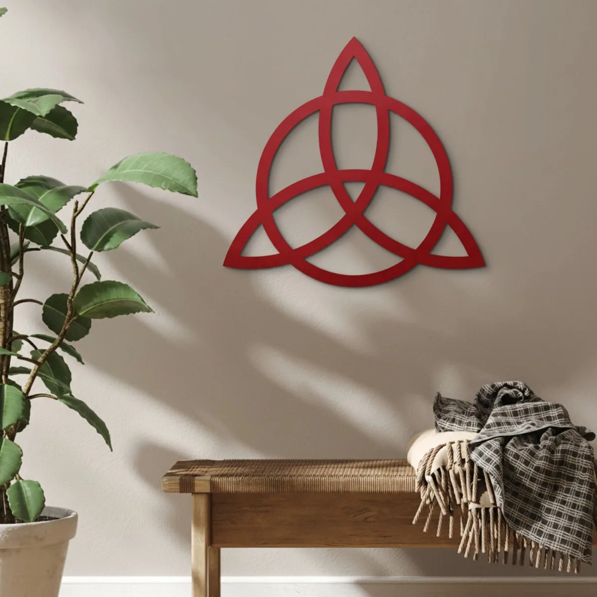 Plywood Wall Decor – Triquetra with Circle