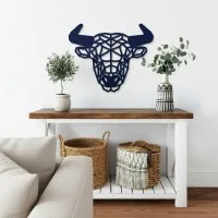 Wooden Origami Bull - Birch Plywood Wall Decor