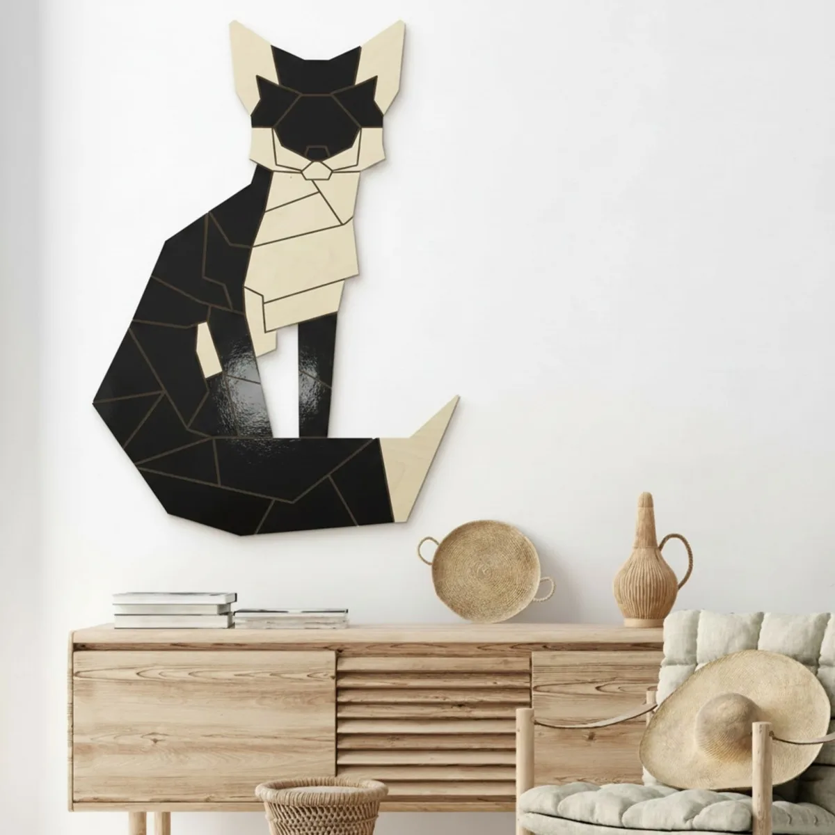 3D Fuchs-Puzzle Wanddekoration – Birken-Sperrholz 57x80 cm