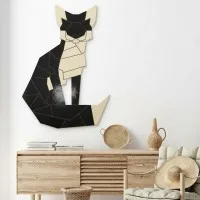 3D Fuchs-Puzzle Wanddekoration – Birken-Sperrholz 57x80 cm