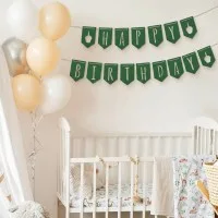 Décoration en bois - Guirlande Happy Birthday - Contreplaqué de bouleau