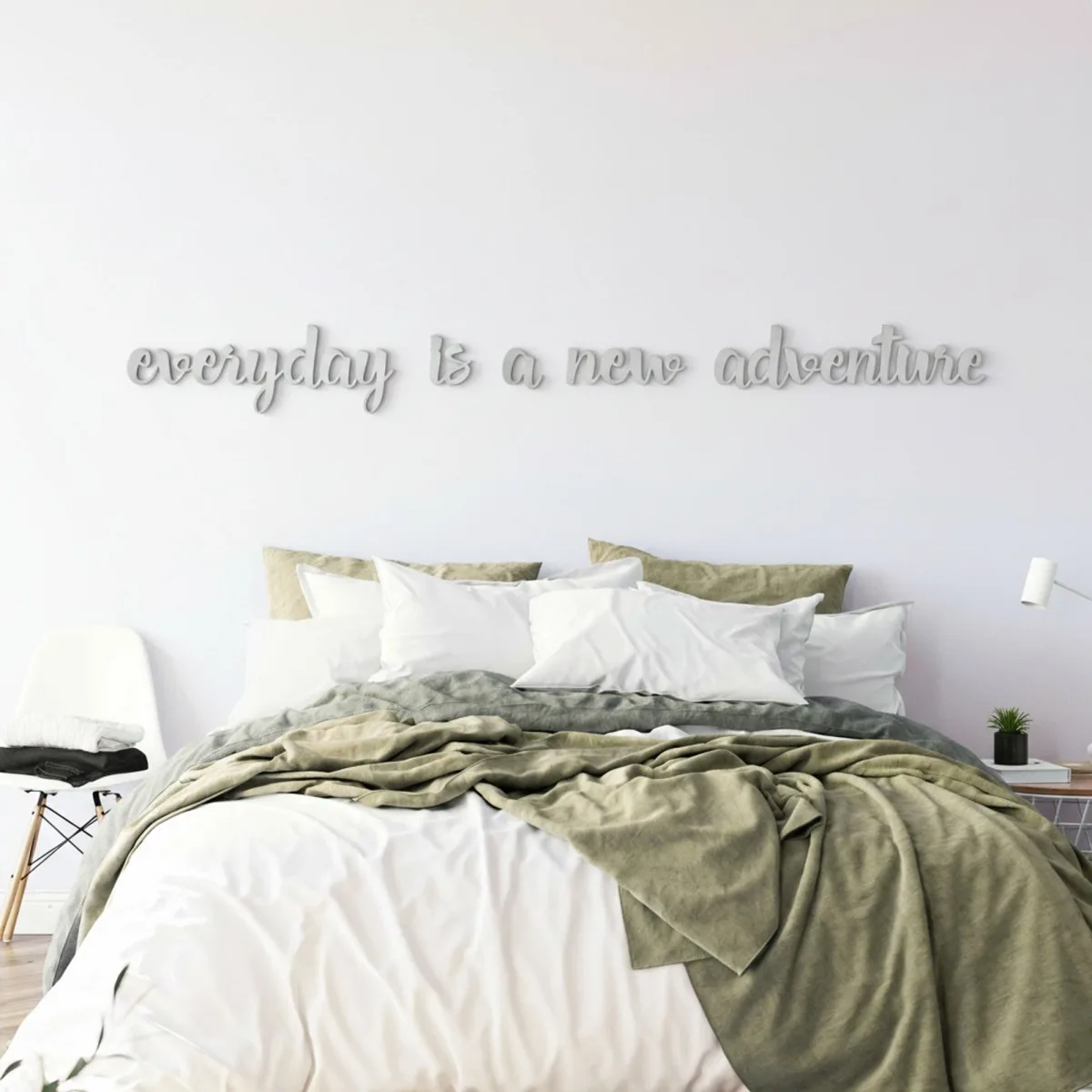 Plywood wall decor – Every day is a new adventure