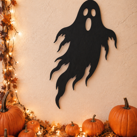 Wooden Ghost Silhouette Halloween