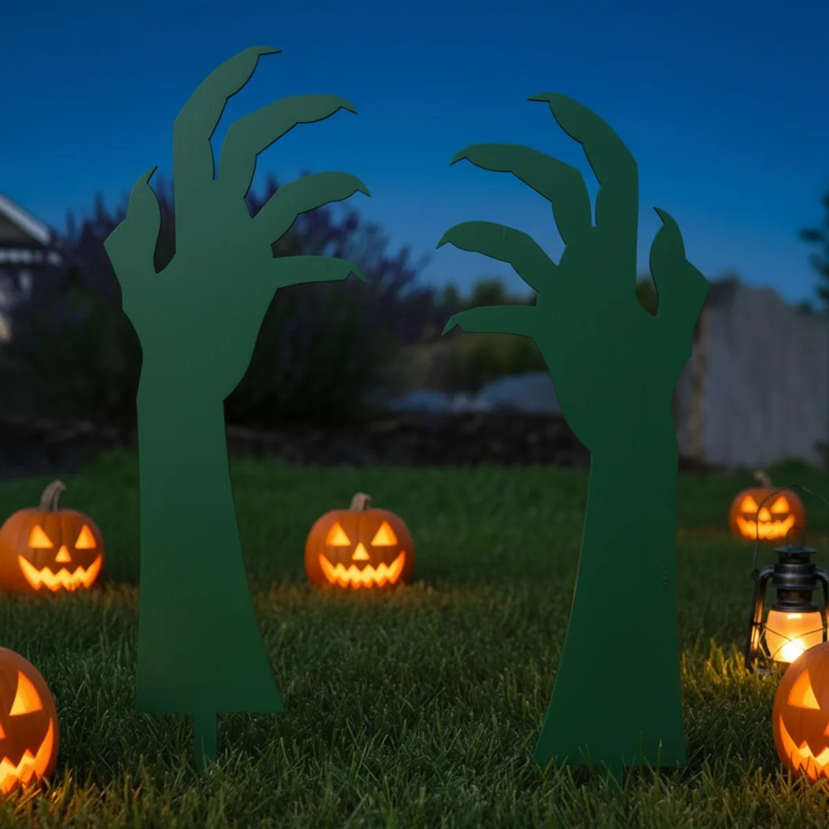 Halloween zombie handen tuindecoratie – set van 2 grijpende handen 45 cm