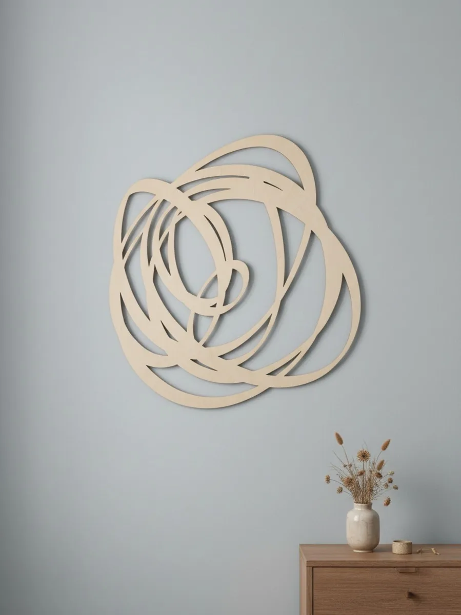 Abstract Line Tangle Wall Art