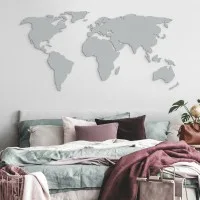 Plywood World Map Wall Decor