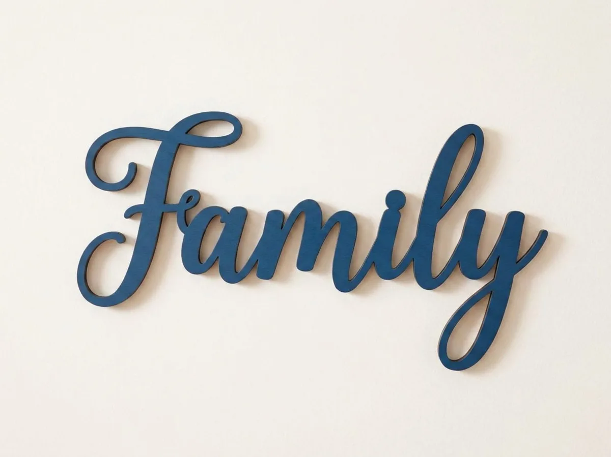 Family Plywood Wood Decor