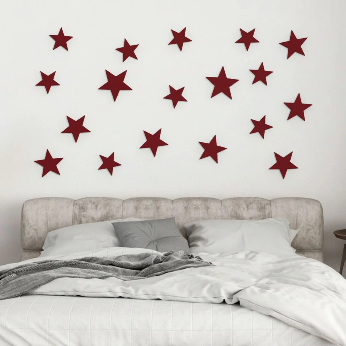 3D Star Decor Set for a Child's Room | Bedroom - Birch Plywood