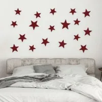 3D Star Decor Set for a Child's Room | Bedroom - Birch Plywood