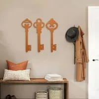 Décoration murale clés vintage en bois (lot de 3) – contreplaqué de bouleau