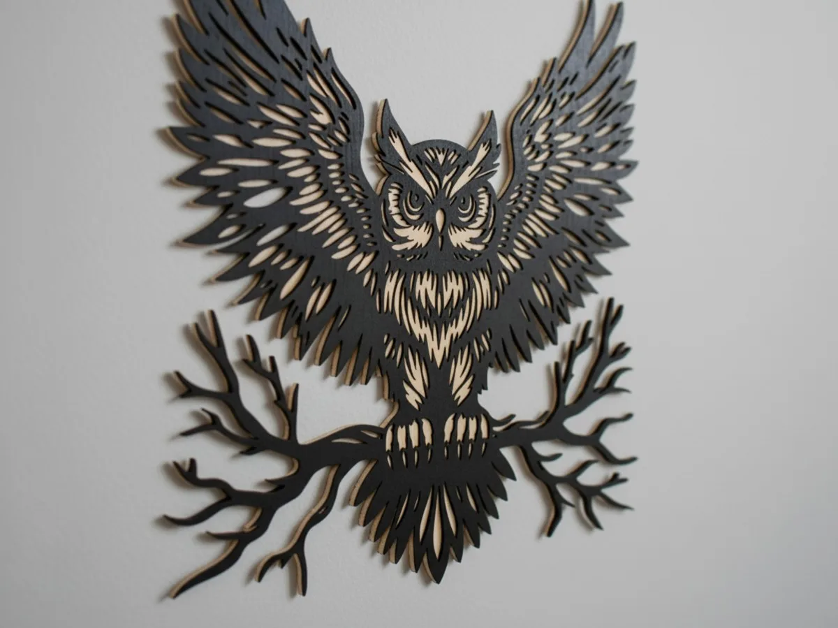 Majestueuze uil — wanddecoratie