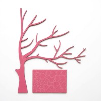 Wooden Wall Decor - Tree with Hearts XXL - 3mm Birch Plywood