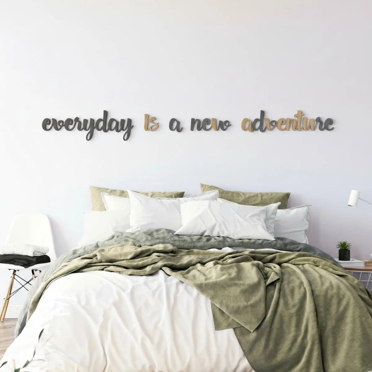 Plywood wall decor – Every day is a new adventure