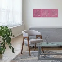 Wooden room divider - Birch Plywood - Mountain wall panels (3 parts)