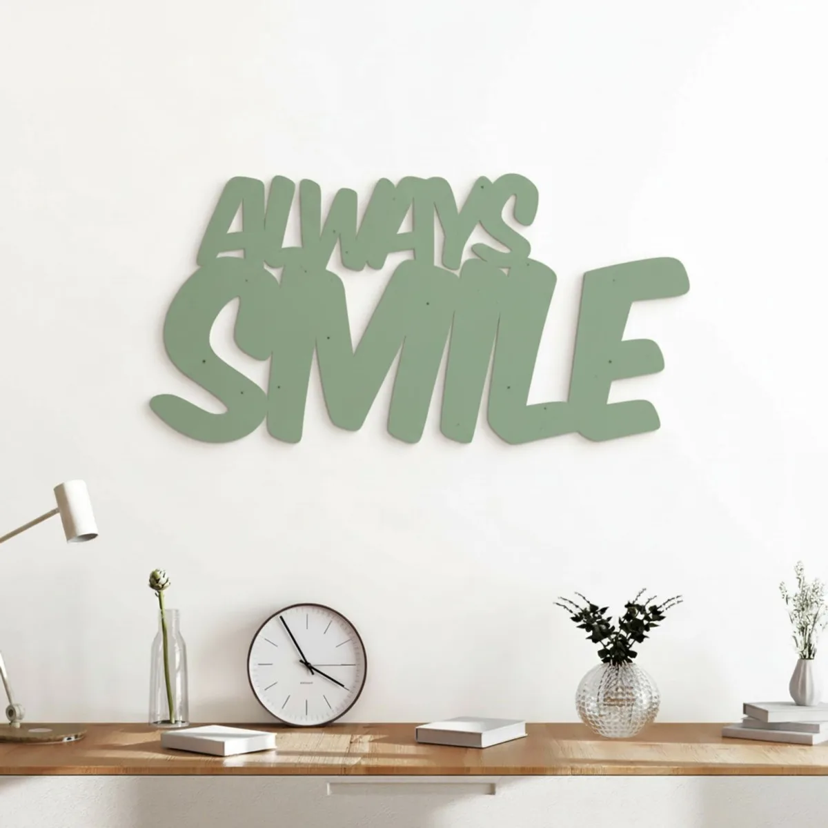 Always Smile – Graffiti-Buchstaben aus Birken-Sperrholz (2-teilig)
