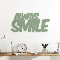 Always Smile – Graffiti-Buchstaben aus Birken-Sperrholz (2-teilig)