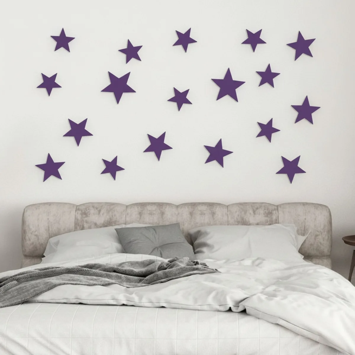 3D Star Decor Set for a Child's Room | Bedroom - Birch Plywood