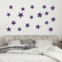 3D Star Decor Set for a Child's Room | Bedroom - Birch Plywood