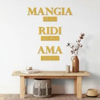 Multiplex wanddecoratie – Mangia bene, Ridi spesso, Ama molto