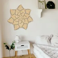 Mandala Flower 02 Wooden Wall Decor – Birch Plywood Cutout