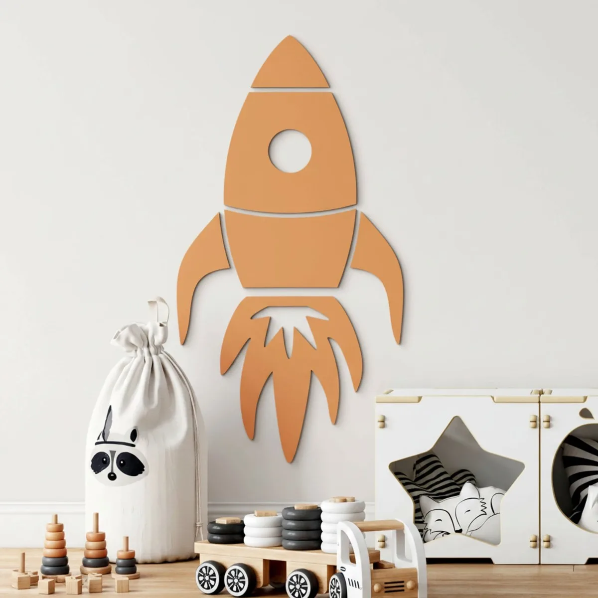 Birch Plywood Wall Decor - XXL Rocket