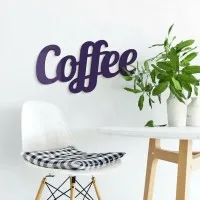 Coffee Script Wood Letters - Kitchen Wall Decor