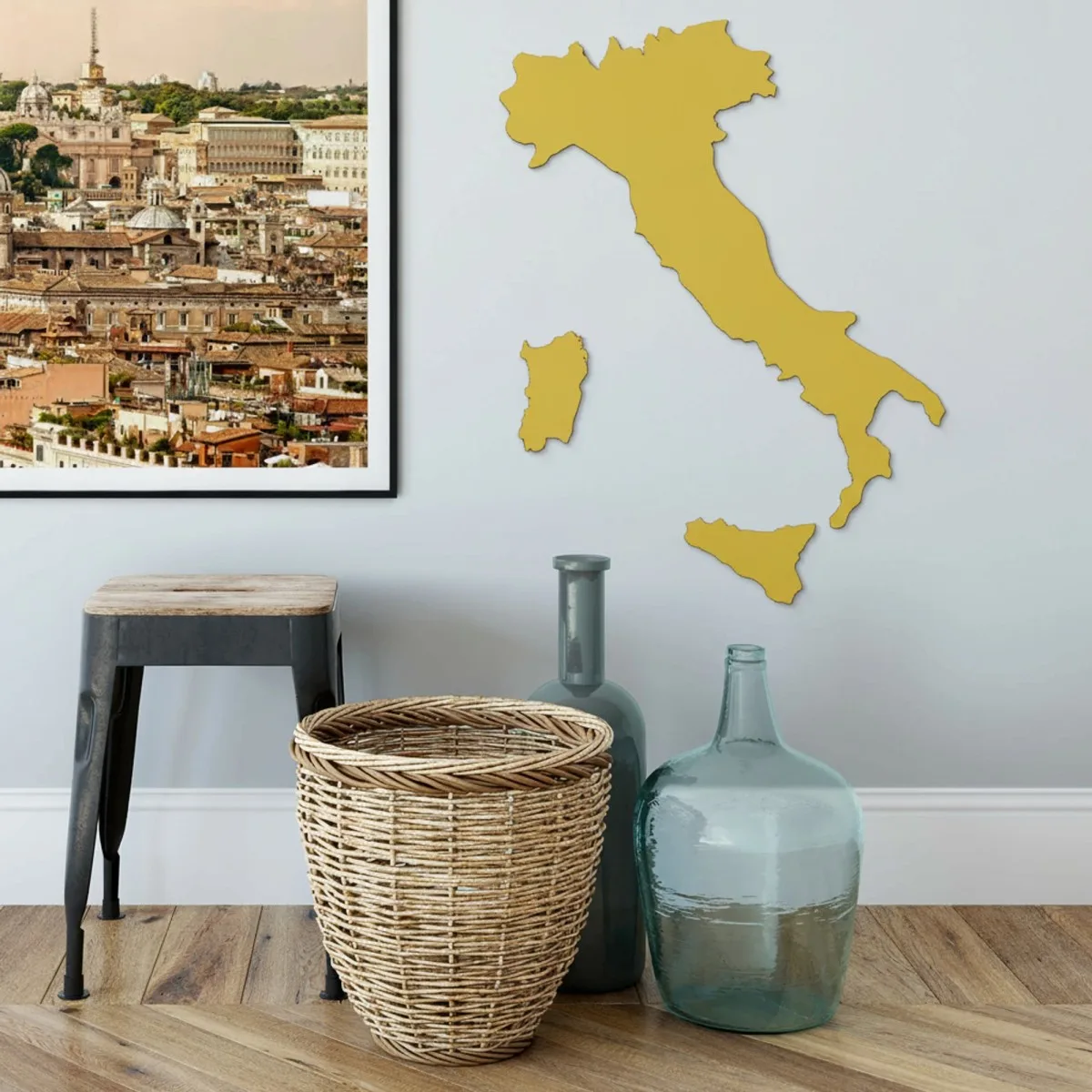 Plywood Wooden Ornament Italy – Country Map