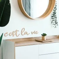 Birch Plywood Quote “C'est la vie”