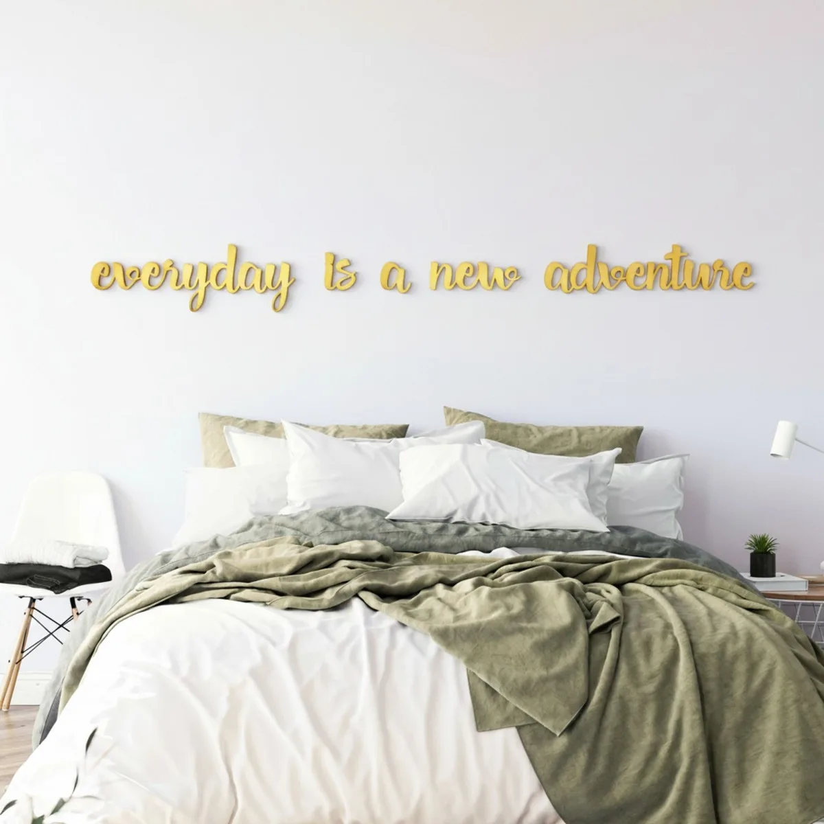 Plywood wall decor – Every day is a new adventure