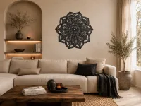 Carved plywood mandala