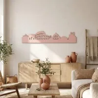 Sperrholz-Wanddekoration – Skyline von Rom