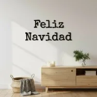 Feliz Navidad – Typemachine letters van berkenmultiplex (2 stukken)