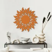 Décoration en bois contreplaqué flammes du soleil