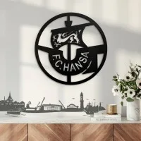 Multiplex decoratie – Logo FC Hansa Rostock – rond Ø38 cm